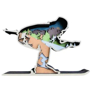 Downhill Skier Shelf Sitter
