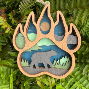 Black Bear Paw Ornament Black Bear Paw Ornament