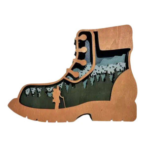 Blue Hiking Boot Shelf Sitter Blue Hiking Boot Shelf Sitter
