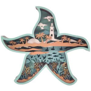 Blue Starfish Shelf Sitter