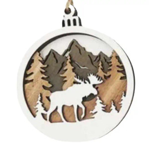 Round Moose Ornament Round Moose Ornament