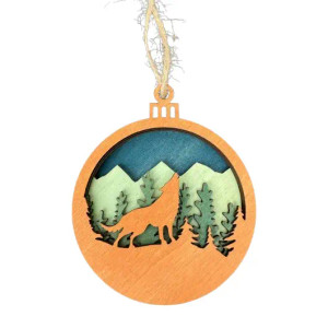 Blue Wolf Round Ornament Blue Wolf Round Ornament