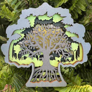 Gray Tree Shelf Sitter