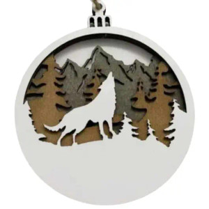 Wolf Round Ornament Wolf Round Ornament