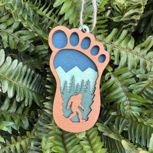 Bigfoot Print Ornament