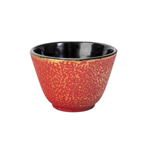 Red Cast Iron Teacup Red Cast Iron Teacup
