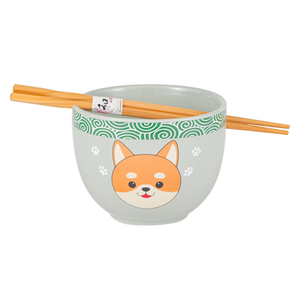Ramen Bowl with Chopsticks - Shiba Inu