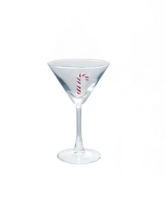 Martini Glass With Candy Cane Charm Inside Martini Glass With Candy Cane Charm Inside
