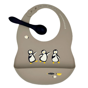Penguin Bib and Spoon Set Penguin Bib and Spoon Set