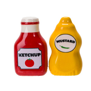 Mustard & Ketchup Salt and Pepper Shaker Set Mustard & Ketchup Salt and Pepper Shaker Set