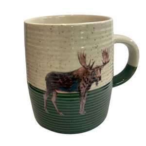 Moose Two Tone Green & Tan Mug Moose Two Tone Green & Tan Mug