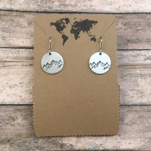 Stainless Circle Mountain Range Earrings Stainless Circle Mountain Range Earrings