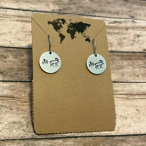 Stainless Circle Moose Earrings Stainless Circle Moose Earrings