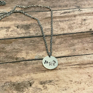 Stainless Circle Moose Necklace Stainless Circle Moose Necklace