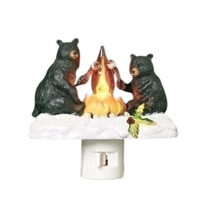 Lantern Black Bear Campfire Nightlight Lantern Black Bear Campfire Nightlight