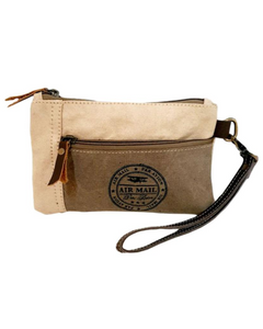 Air Mails Canvas Wristlet