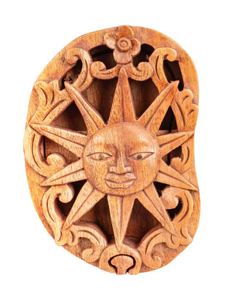Carved Sun Wooden Puzzle Box Carved Sun Wooden Puzzle Box