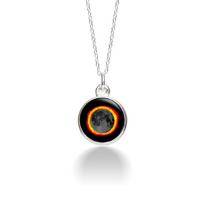 Stainless Moon Phase: SE Solar Eclipse (Red Ring) Necklace Stainless Moon Phase: SE Solar Eclipse (Red Ring) Necklace