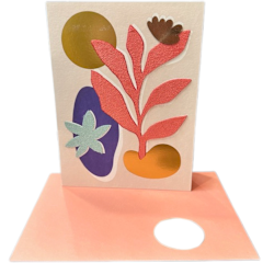 Abstract Botanical Blank Card
