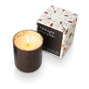 Small Boxed Midnight Pumpkin Crackle Glass Candle Small Boxed Midnight Pumpkin Crackle Glass Candle