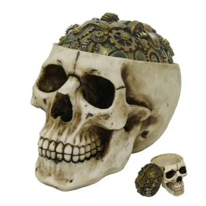 Skull Steampunk Gears Stash Box Skull Steampunk Gears Stash Box