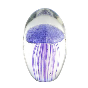4in Glass Jellyfish Glow Purple