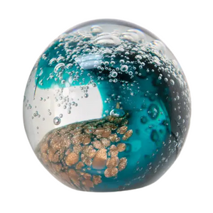 Glass Wave in Ball Teal