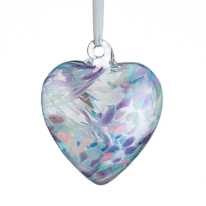 8cm Glass Friendship Heart Pearl