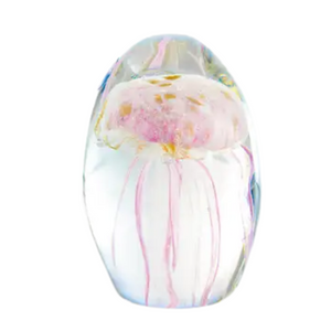 3in Glass Jellyfish Glow Light Pink