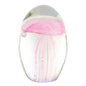 3in Glass Jellyfish Glow Pink