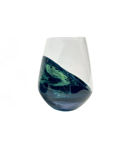 Northern Lights Resin Coated Entertainment Glass Northern Lights Resin Coated Entertainment Glass