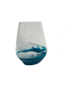 Ocean Vibes Resin Coated Entertainment Glass