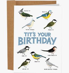 Tit's Your Birthday Bird Funny Birthday Card Tit's Your Birthday Bird Funny Birthday Card