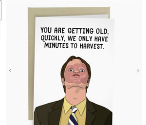 Dwight Schrute CPR Mask Funny Birthday Card Dwight Schrute CPR Mask Funny Birthday Card