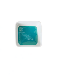 Caribbean Blue Resin Accented Ceramic Dipping Bowl Caribbean Blue Resin Accented Ceramic Dipping Bowl