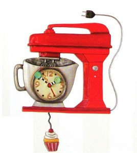 Vintage Red Mixer Clock Vintage Red Mixer Clock
