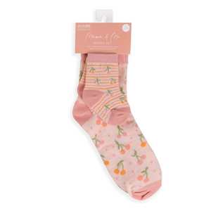 Cherry Cute Mama and Me Socks Set Cherry Cute Mama and Me Socks Set