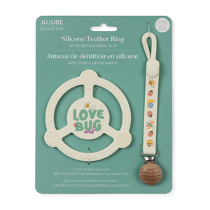 Love Bug Teether Ring with Clip Love Bug Teether Ring with Clip