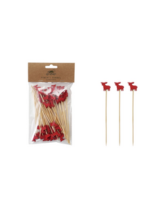 Bamboo Single Use Skewers Moose Shaped Handles Bamboo Single Use Skewers Moose Shaped Handles