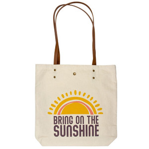 Sunshine Cotton Canvas Book Bag Sunshine Cotton Canvas Book Bag