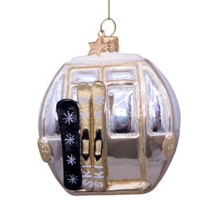 Ski Gondola Glass Ornament Ski Gondola Glass Ornament