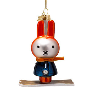 Miffy on Skis Glass Ornament Miffy on Skis Glass Ornament