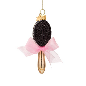Shiny Gold Hairbrush Glass Ornament Shiny Gold Hairbrush Glass Ornament