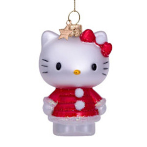 Hello Kitty Holiday Dress Glass Ornament Hello Kitty Holiday Dress Glass Ornament