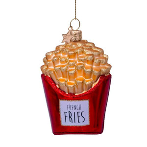 French Fries Glass Ornament