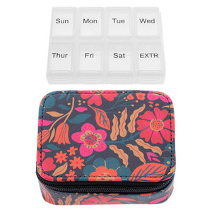 Retro Floral Travel Pill Case