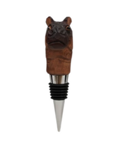 Hippo Wood Bottle Stopper Hippo Wood Bottle Stopper