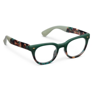 Take It Easy Teal & Teal Botanico Blue Light Reading Glasses 2.00
