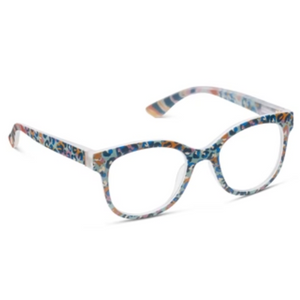 Oasis Blue Leopard Blue Light Reading Glasses 1.25