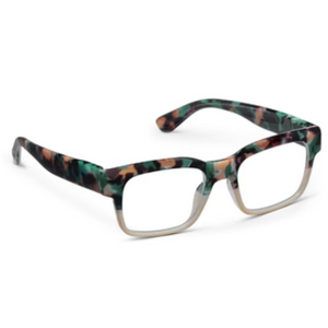 Denver Teal Botanico & Tan Blue Light Reading Glasses 1.25